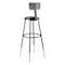 National Public Seating Blk Vinyl Stool Back, 31-39"H, Stationary 6430HB-10 - alternate 6